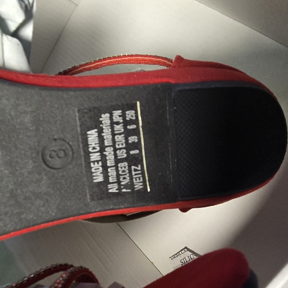 Dream Pairs Red Rhinestone Sandals - Picture 6 of 7